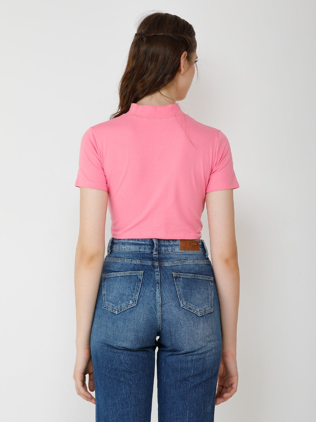 pink solid top