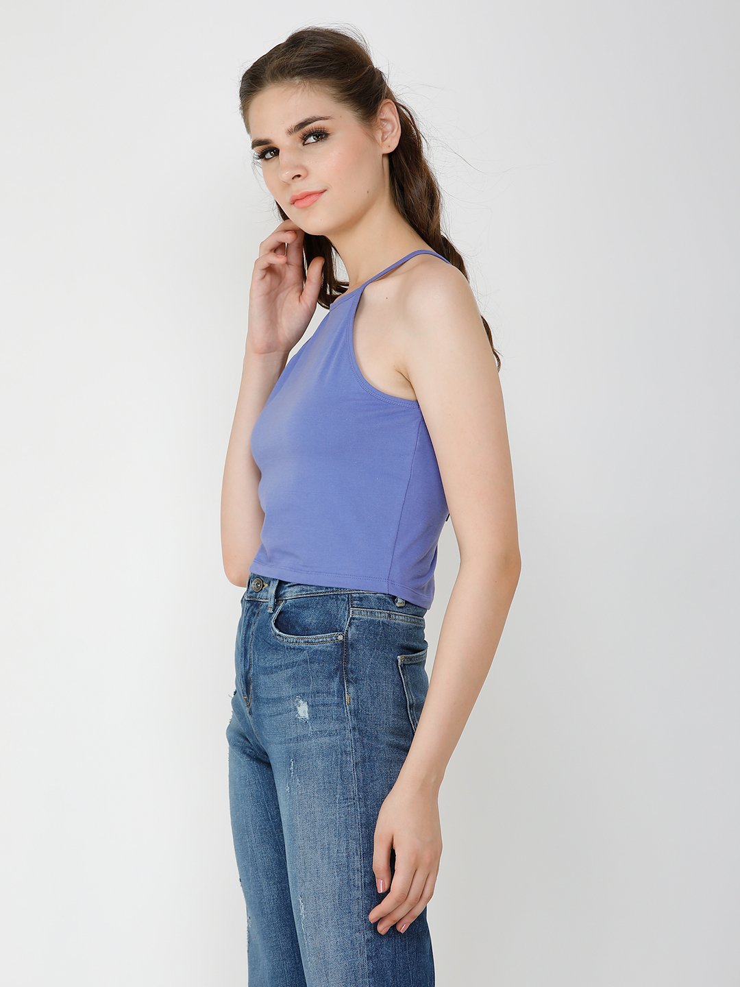 Purple Solid Top
