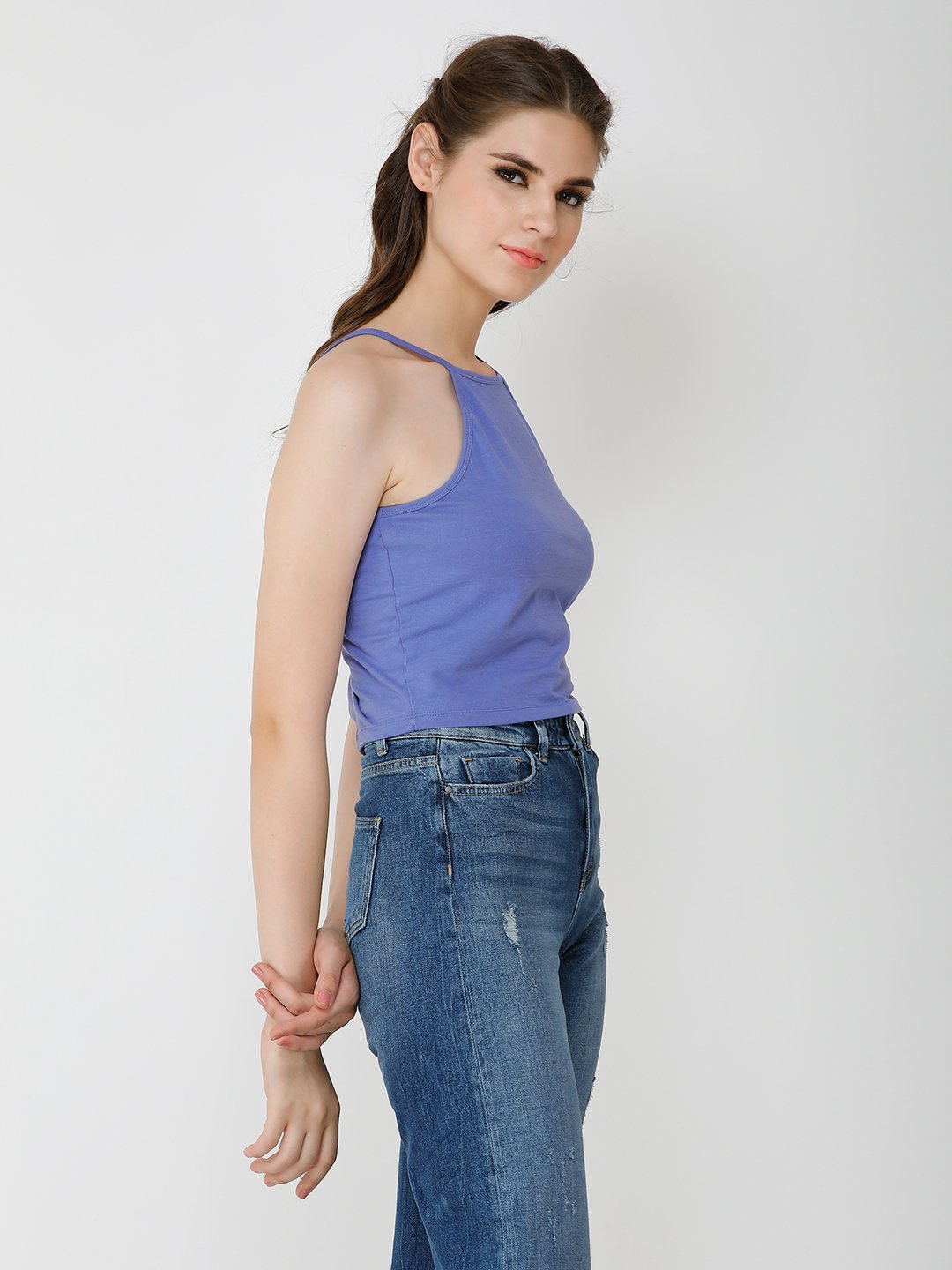 Purple Solid Top