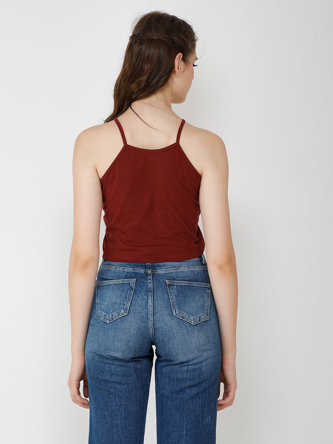 Maroon Solid Top