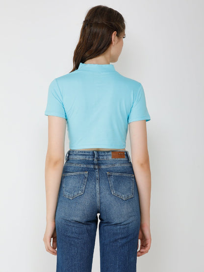 Blue solid top