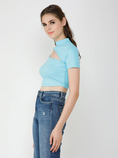 Blue solid top