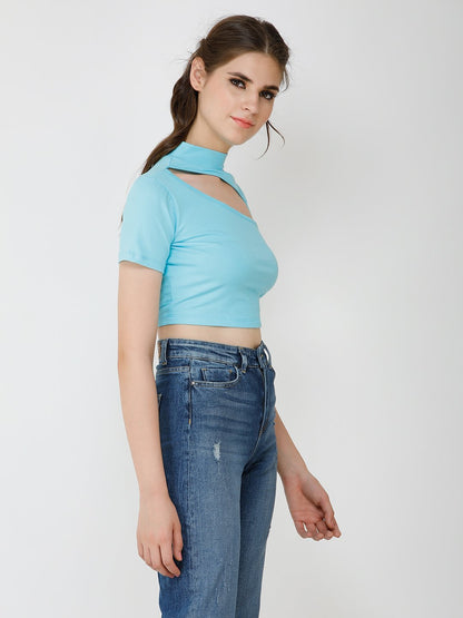 Blue solid top