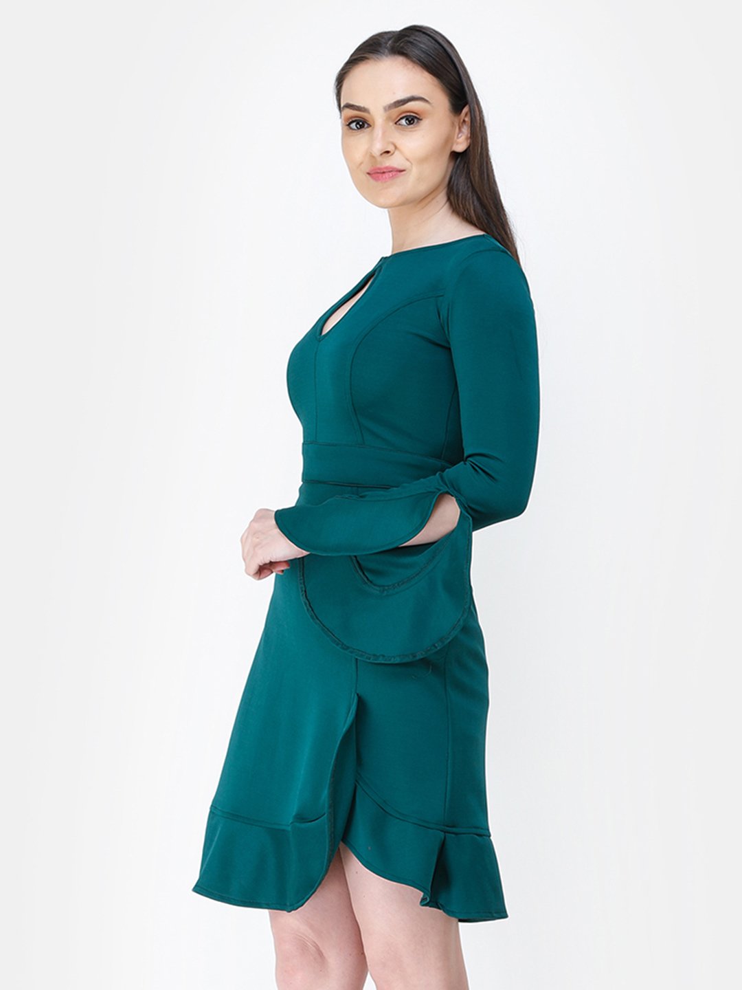 Solid Green Dress