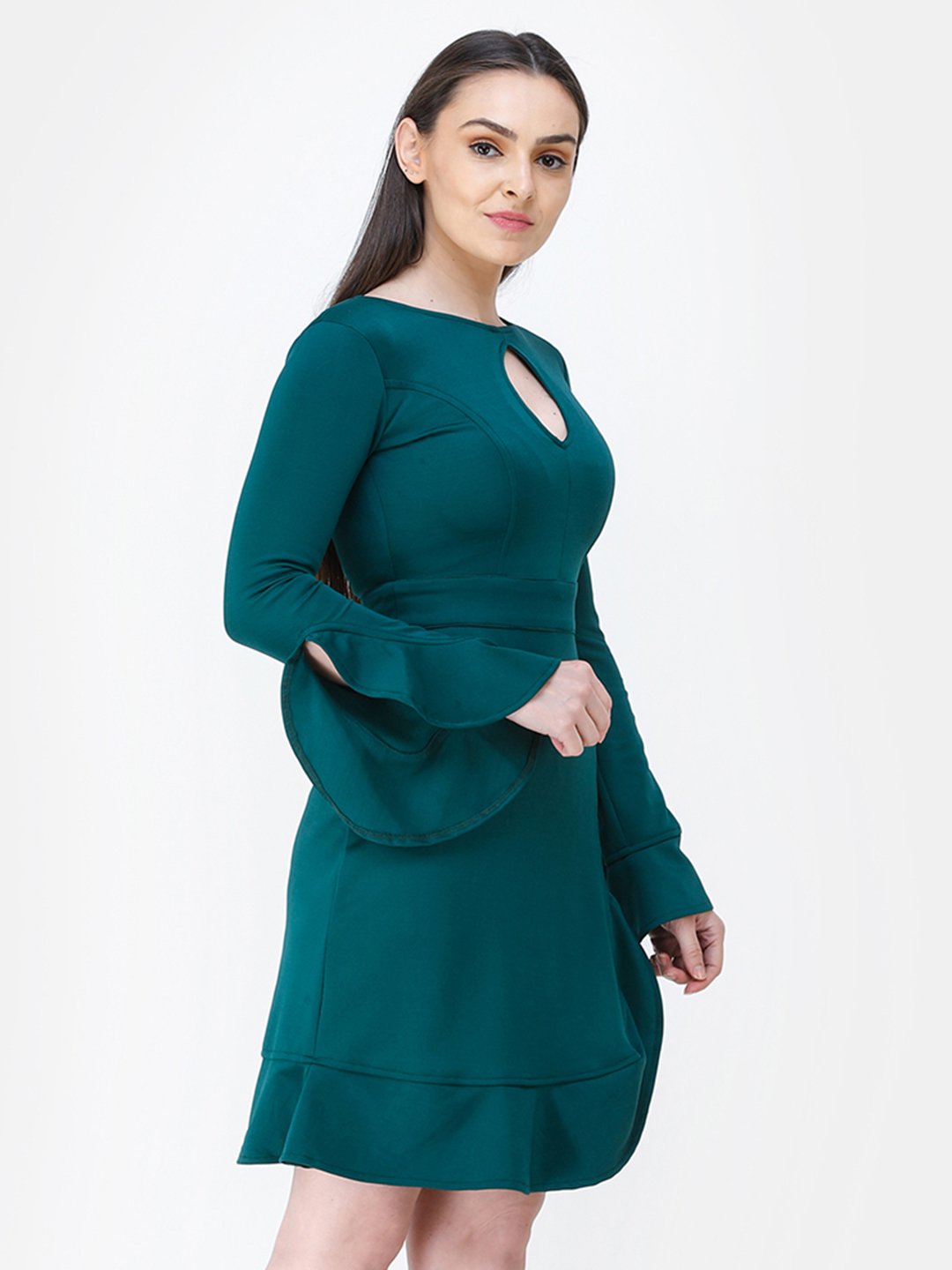 Solid Green Dress