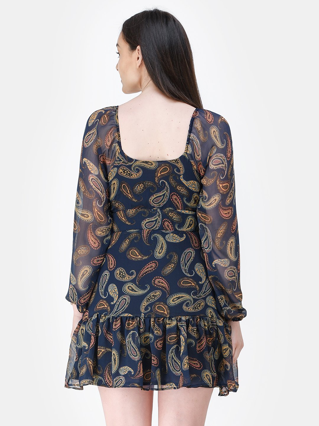 Blue Printed Dress