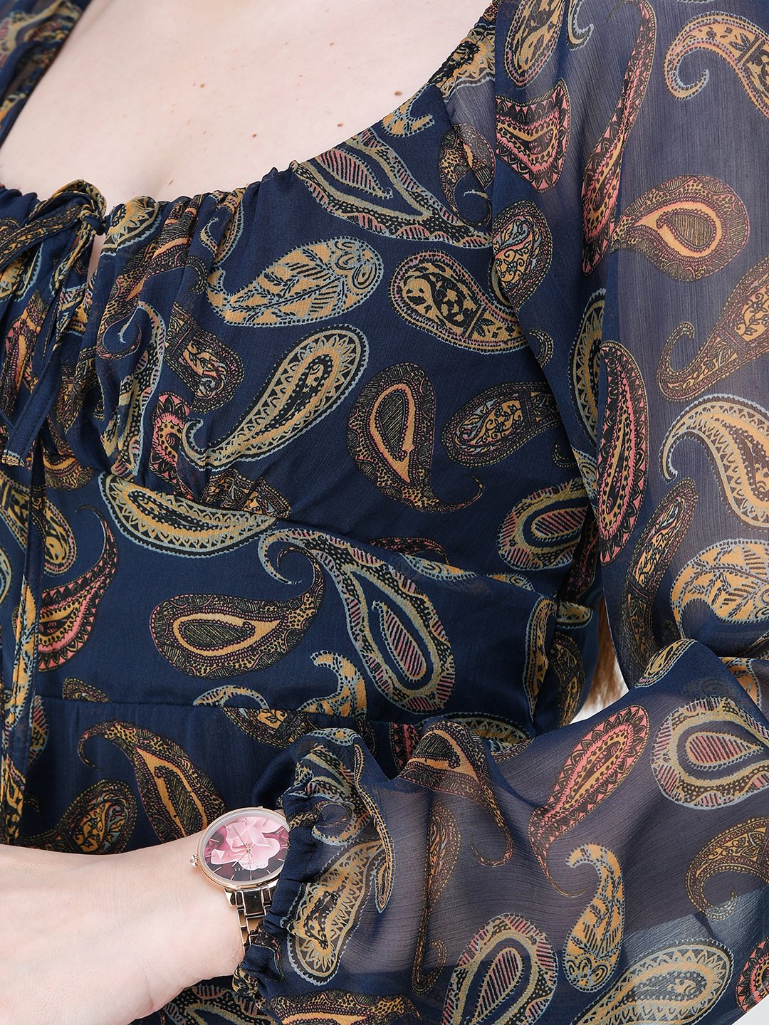 Blue Printed Dress