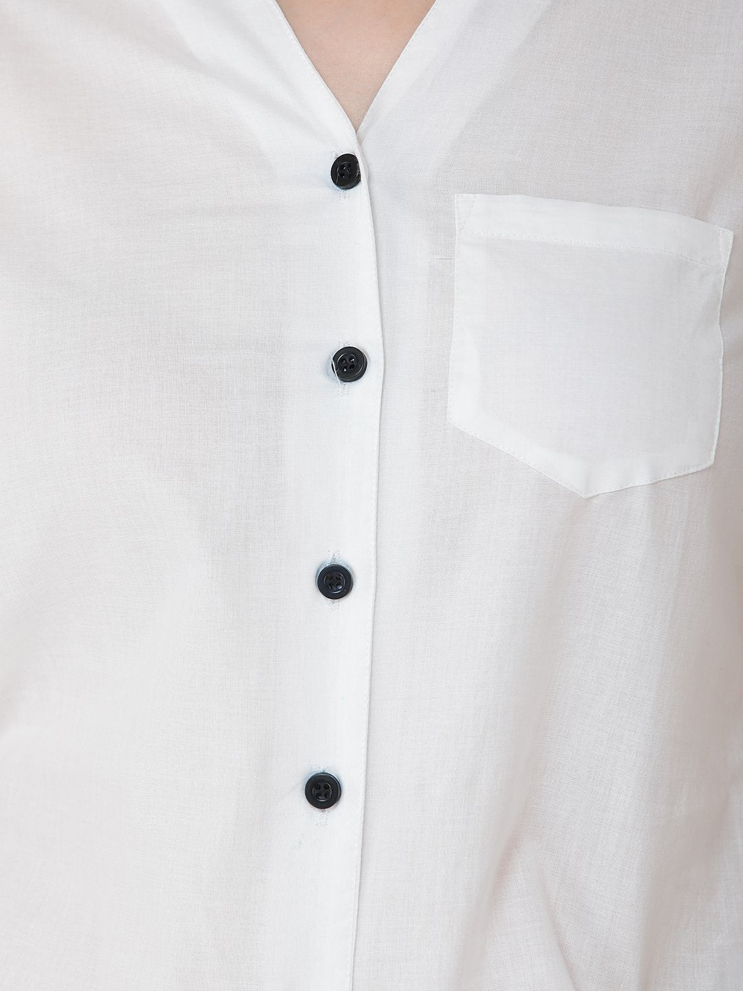 White Shirt with Black buttons