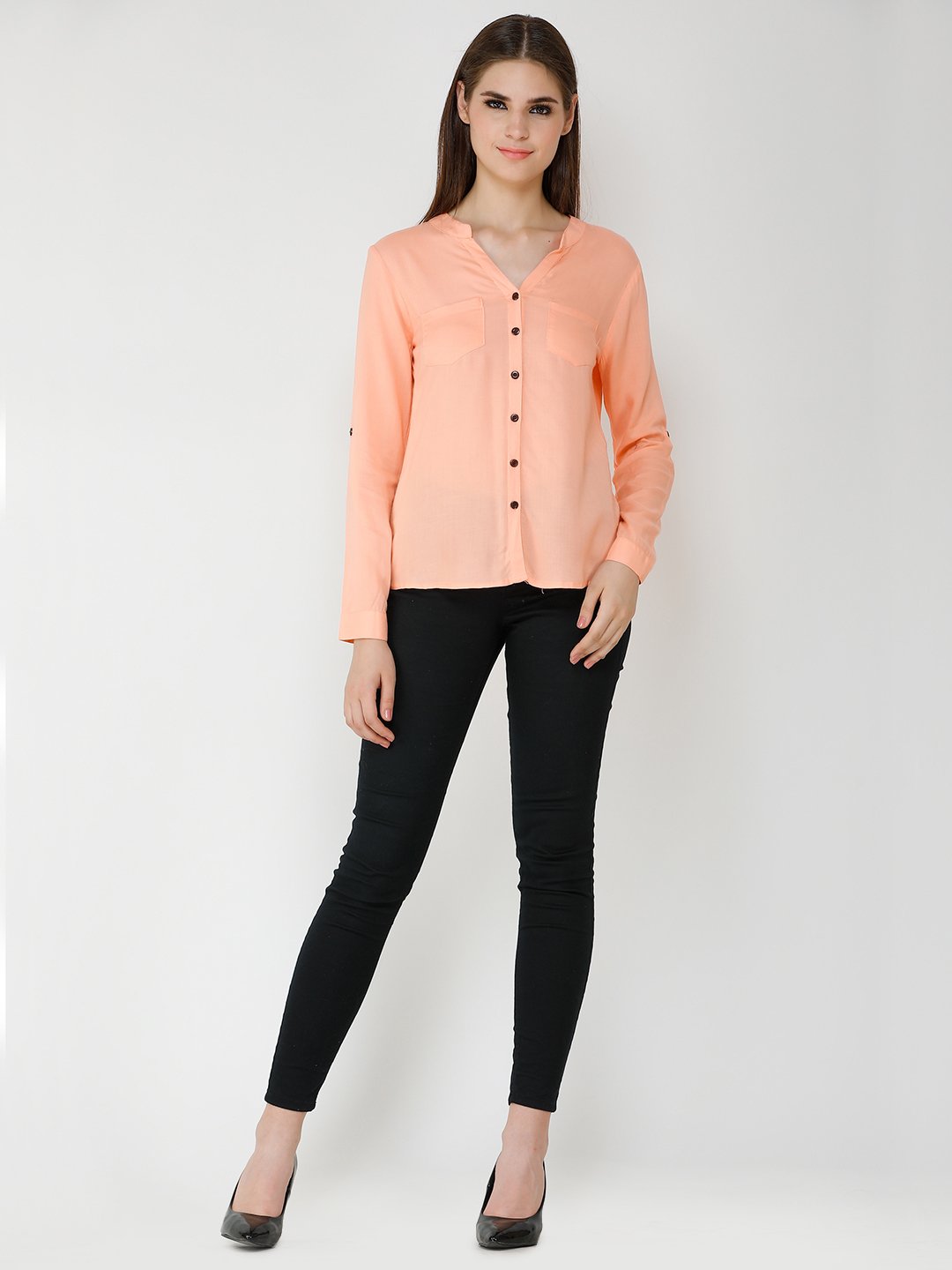 Solid Peach Shirt