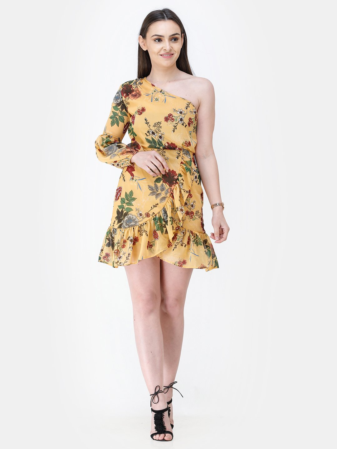 Yellow Printed Dress