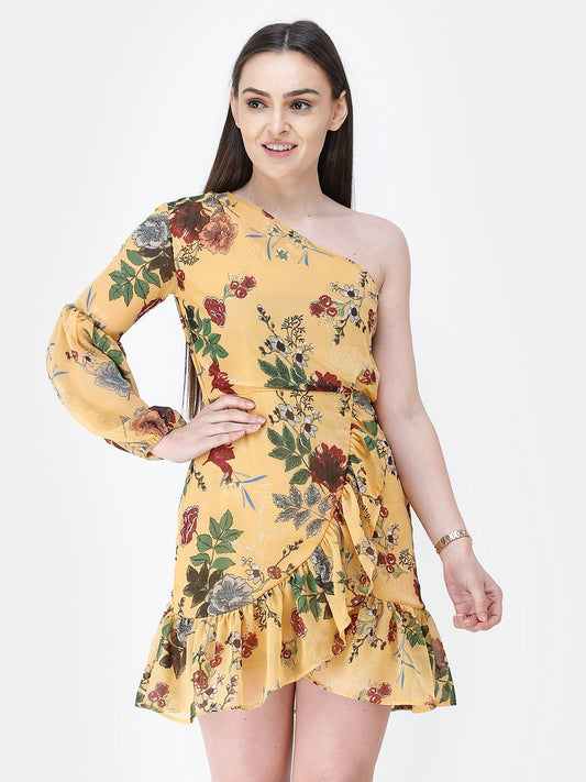 Yellow Printed Dress