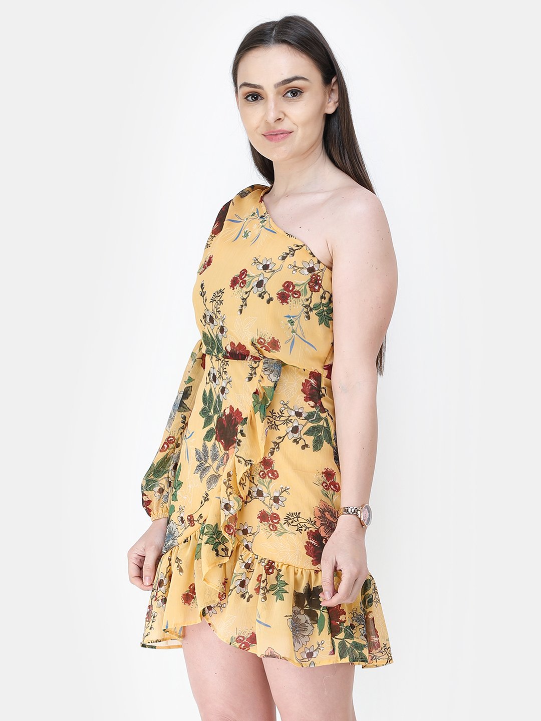 Yellow Printed Dress
