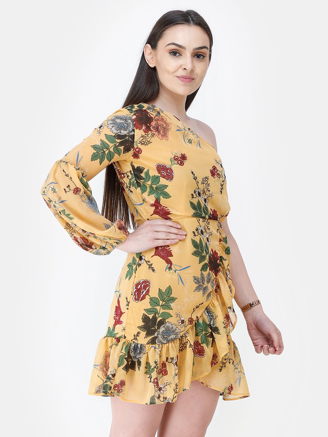 Yellow Printed Dress