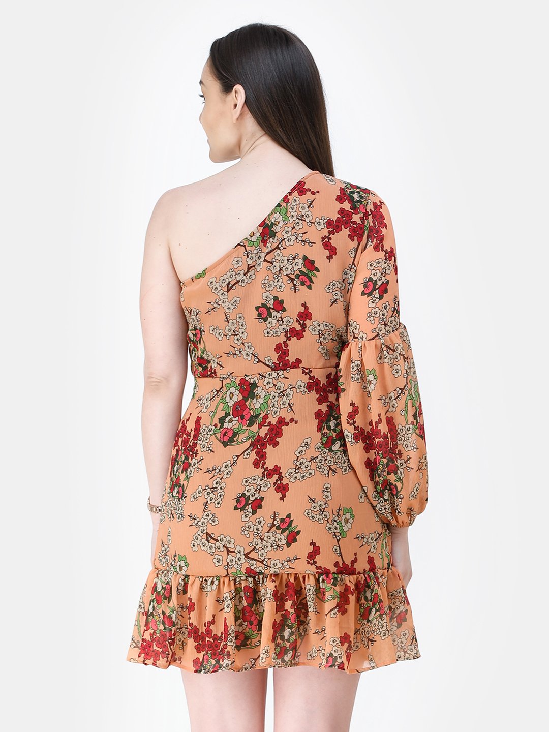 Orange Printed Dress