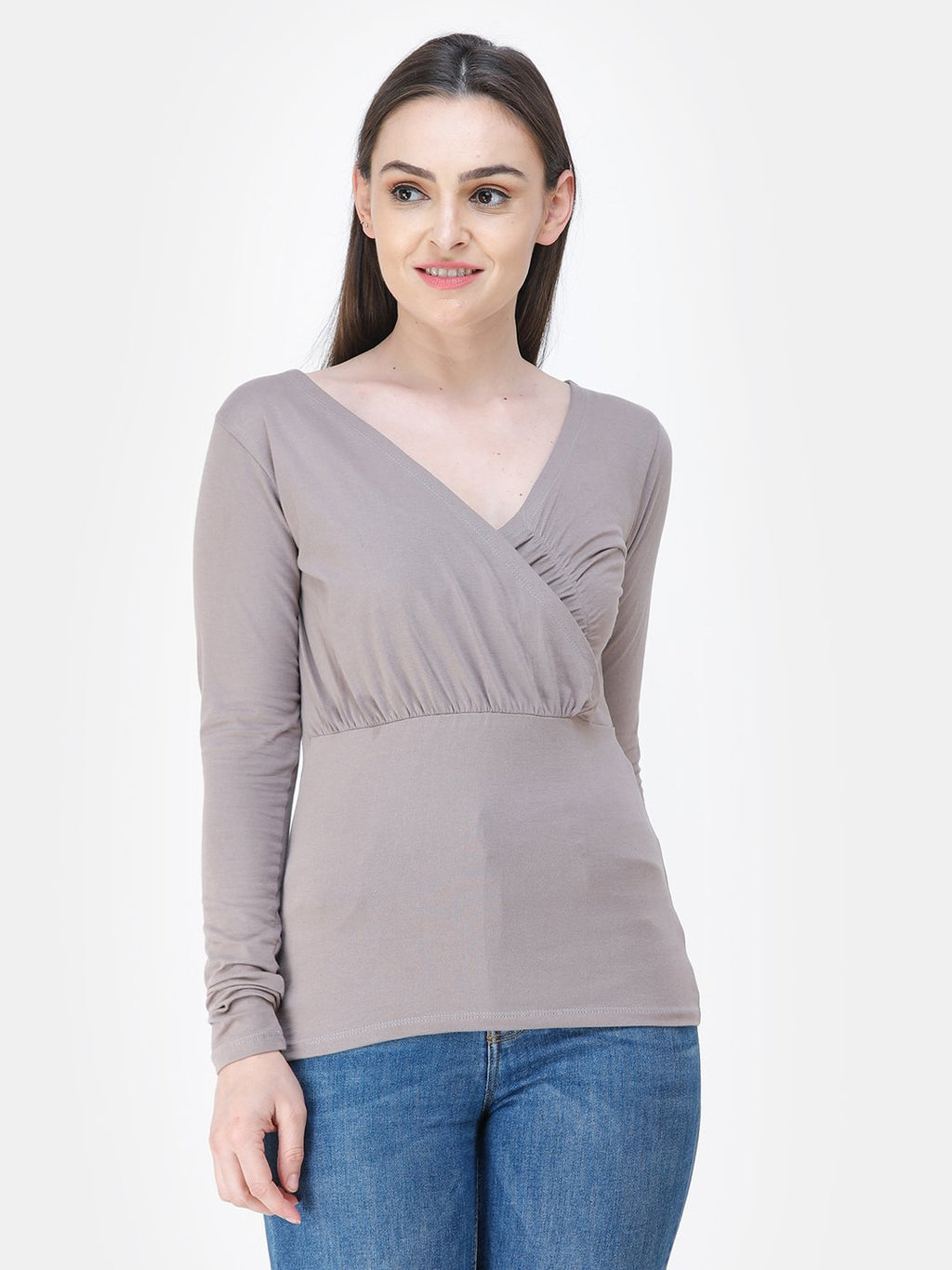Beige Solid Top