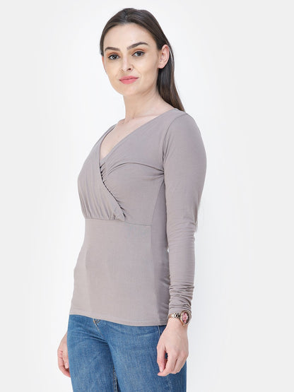 Beige Solid Top