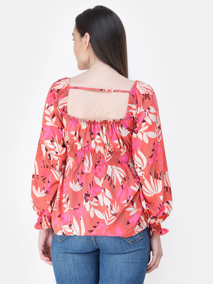 Pink Printed Top