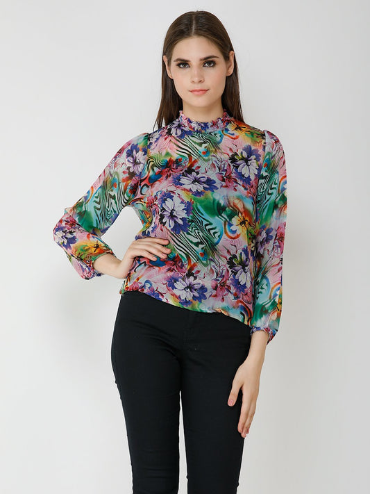 multi printed top