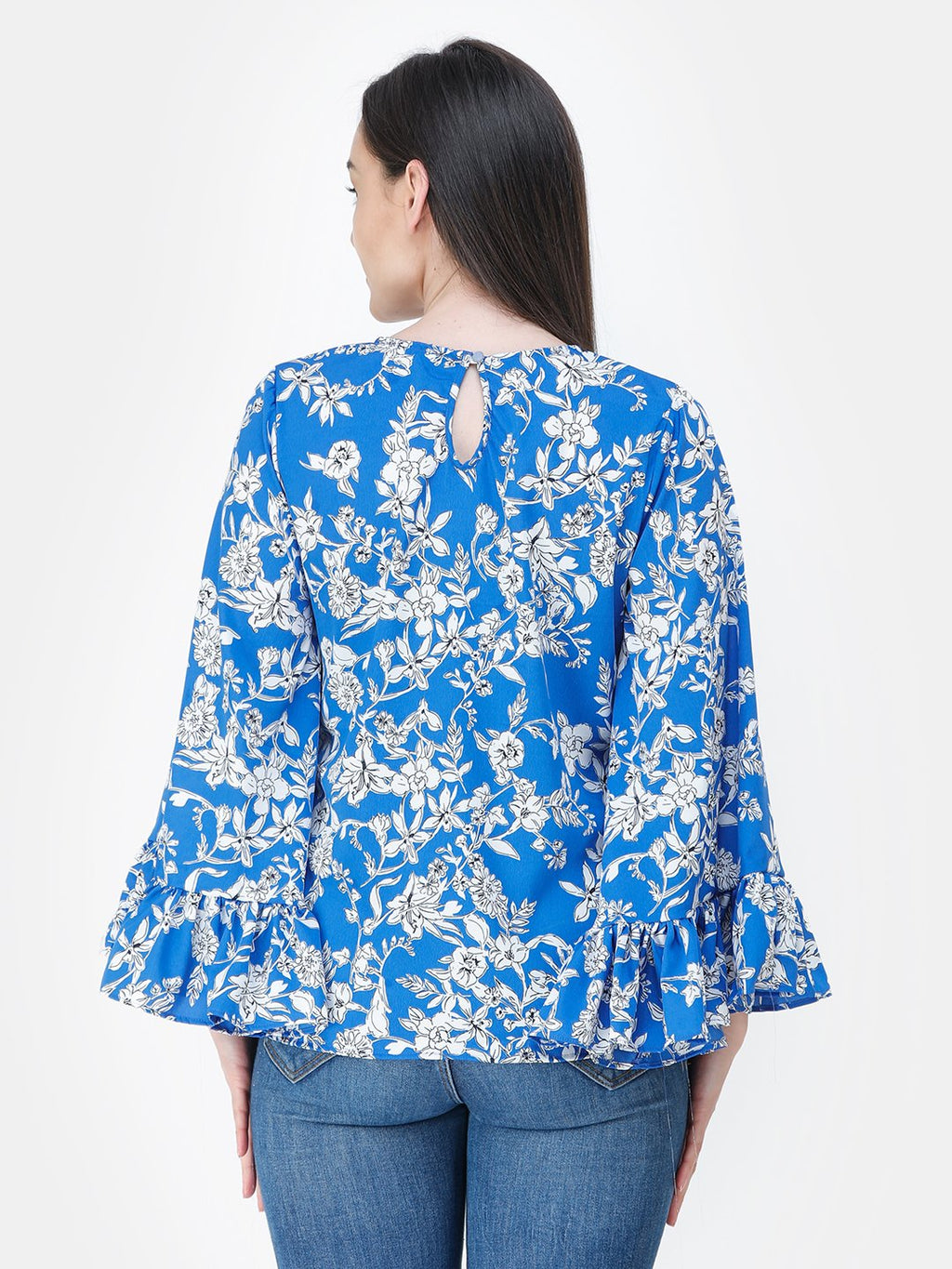 Blue Printed Top