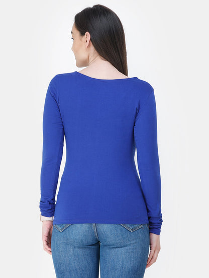 Blue Solid Top