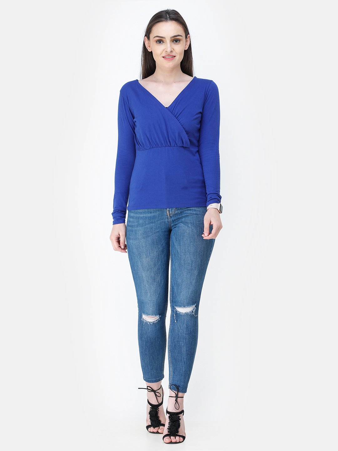 Blue Solid Top