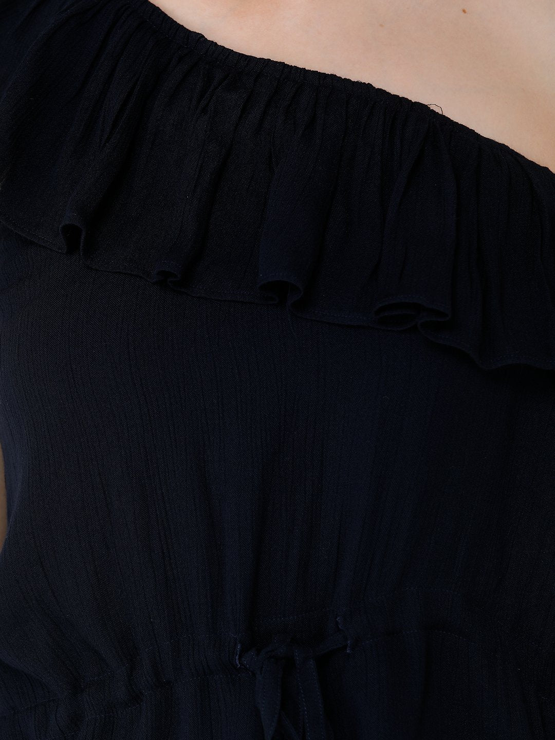 Navy solid top