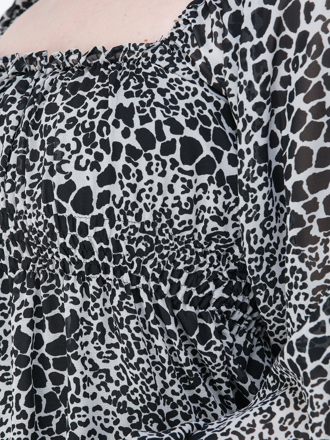 Black Printed Top