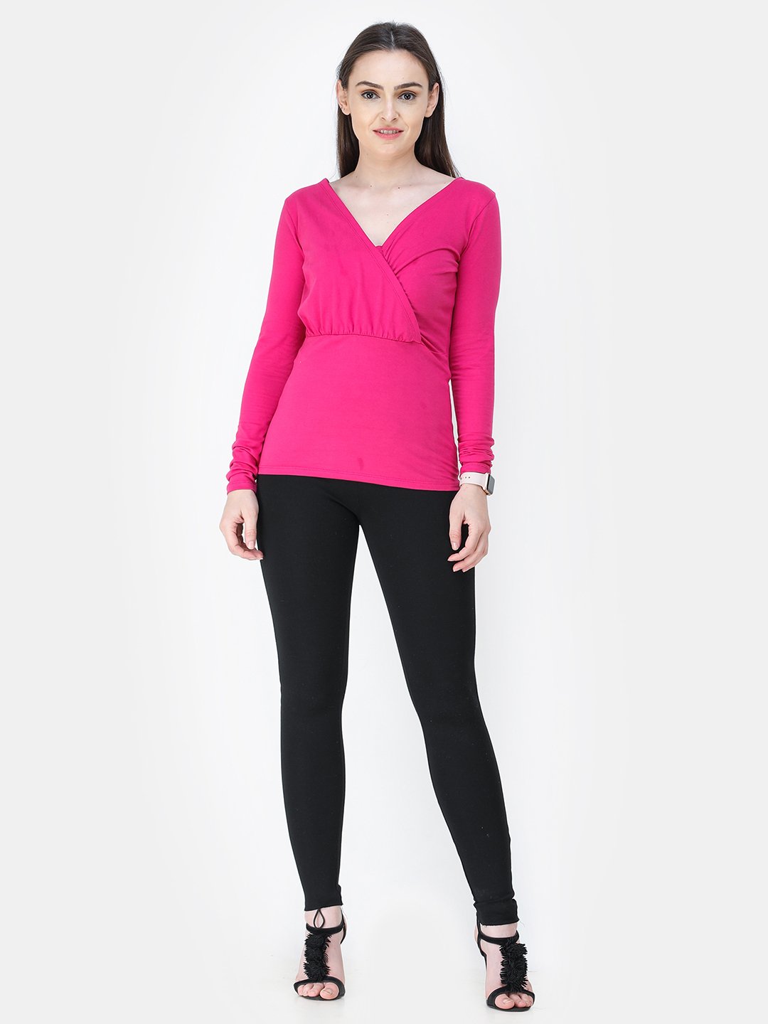 Magenta Solid Top