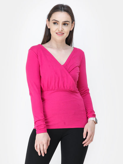 Magenta Solid Top