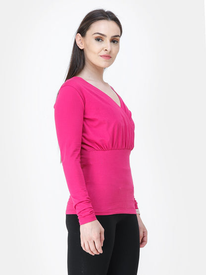 Magenta Solid Top