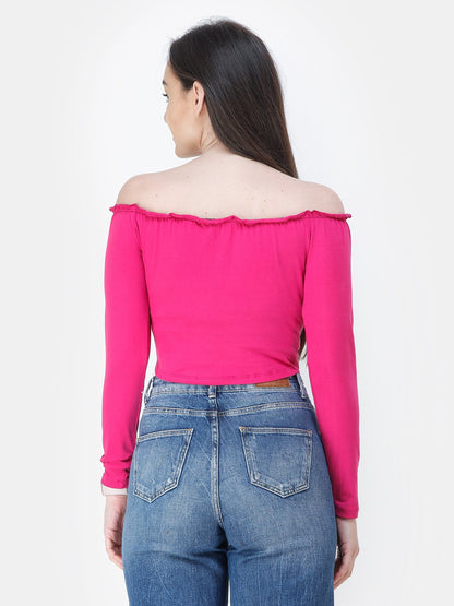 Magenta Solid Top