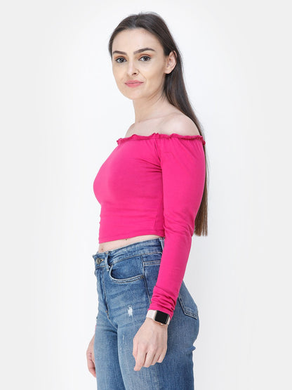 Magenta Solid Top