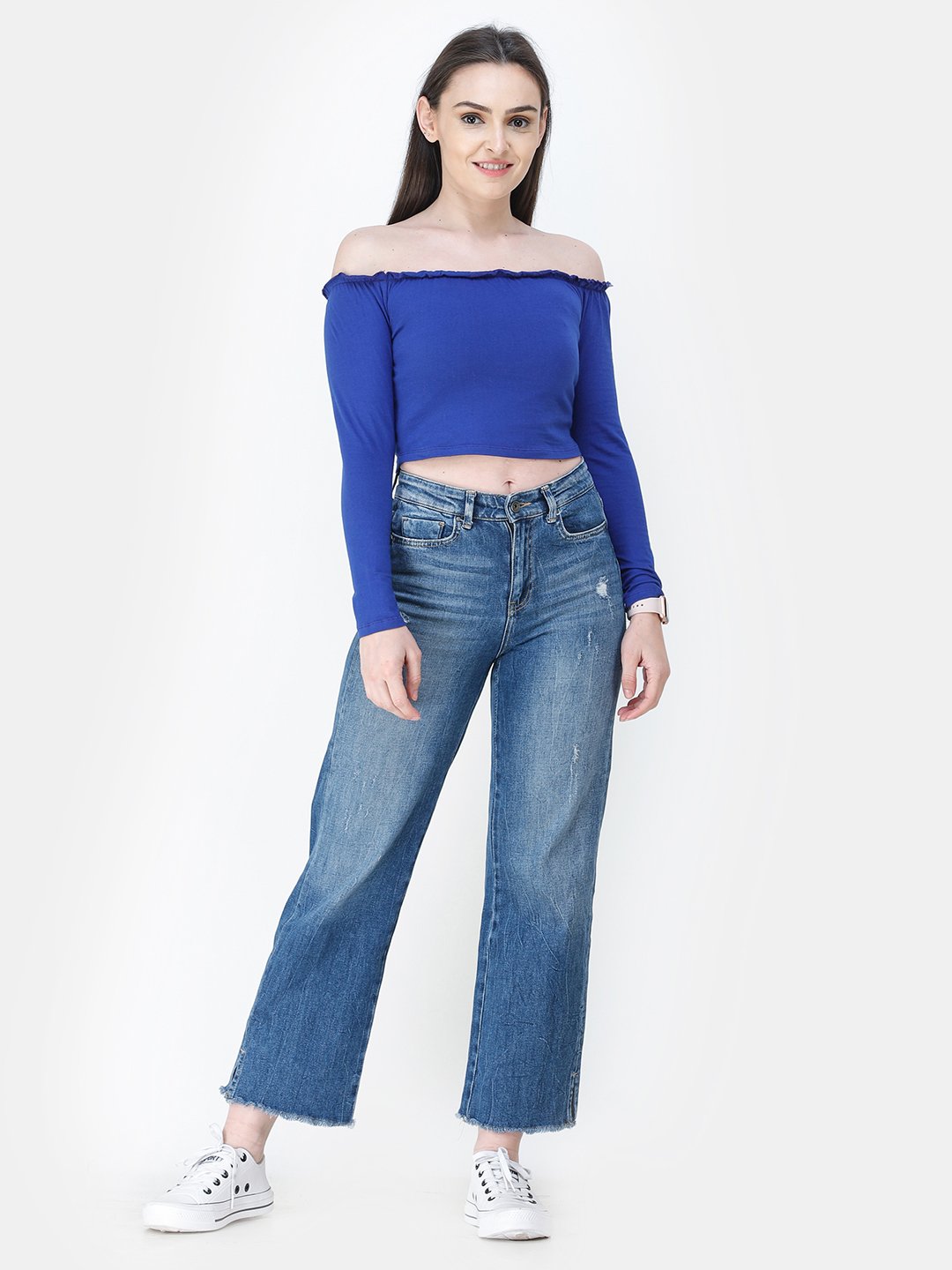 Blue Solid Top