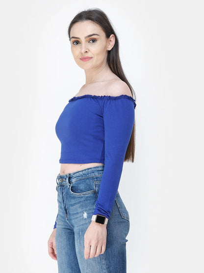 Blue Solid Top