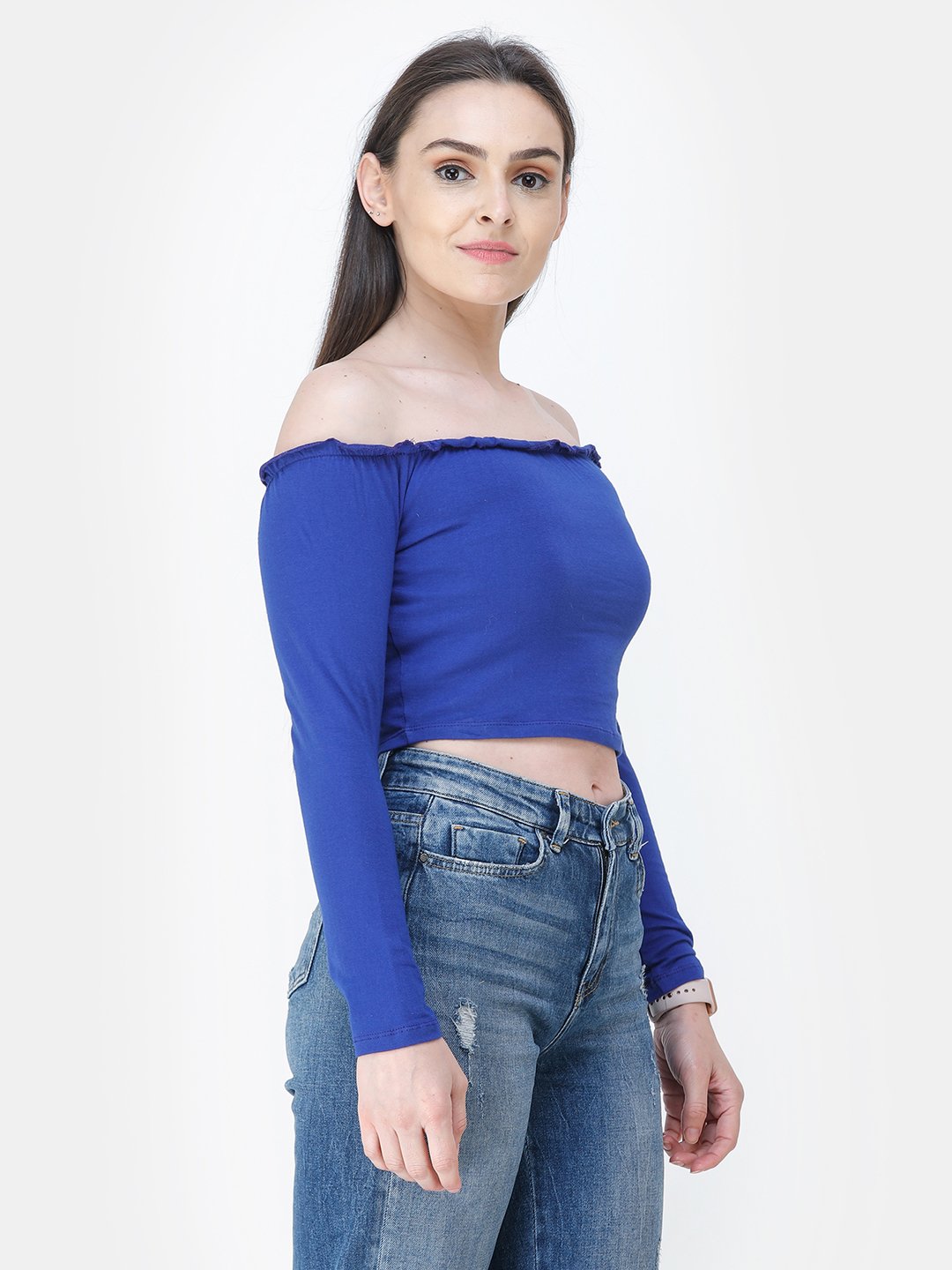 Blue Solid Top
