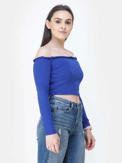 Blue Solid Top