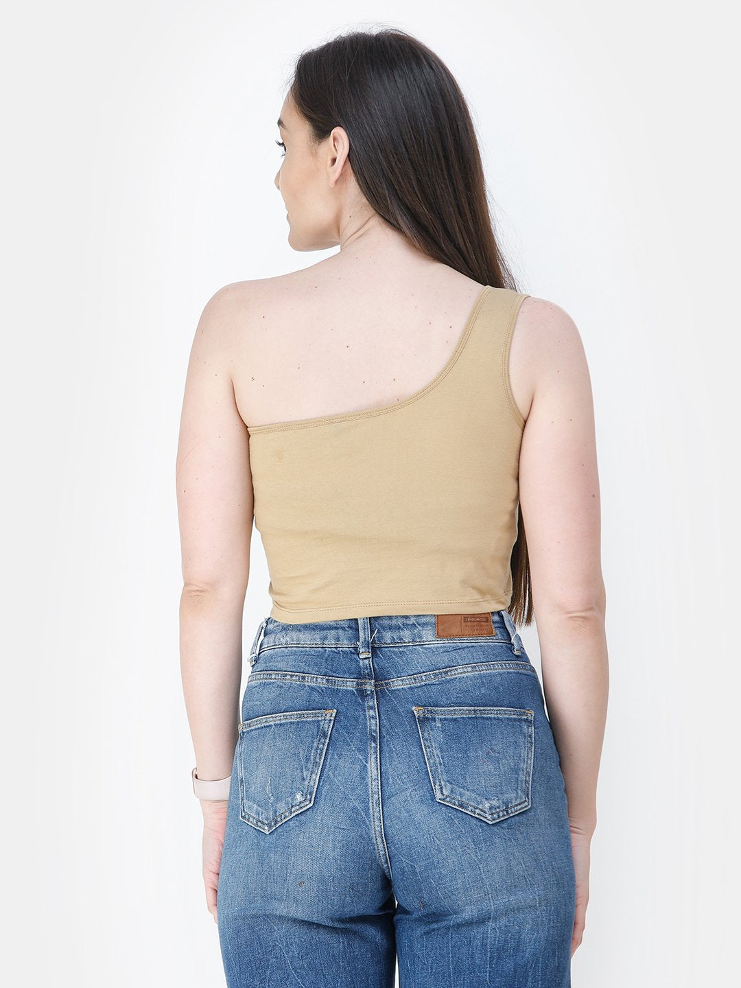 Golden Solid Crop Top