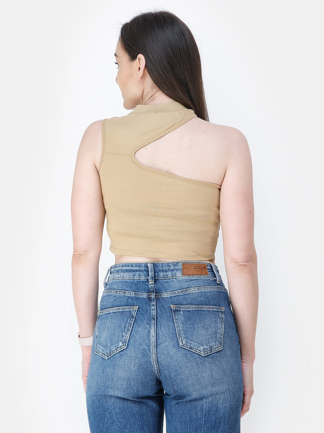 Golden Solid Crop Top