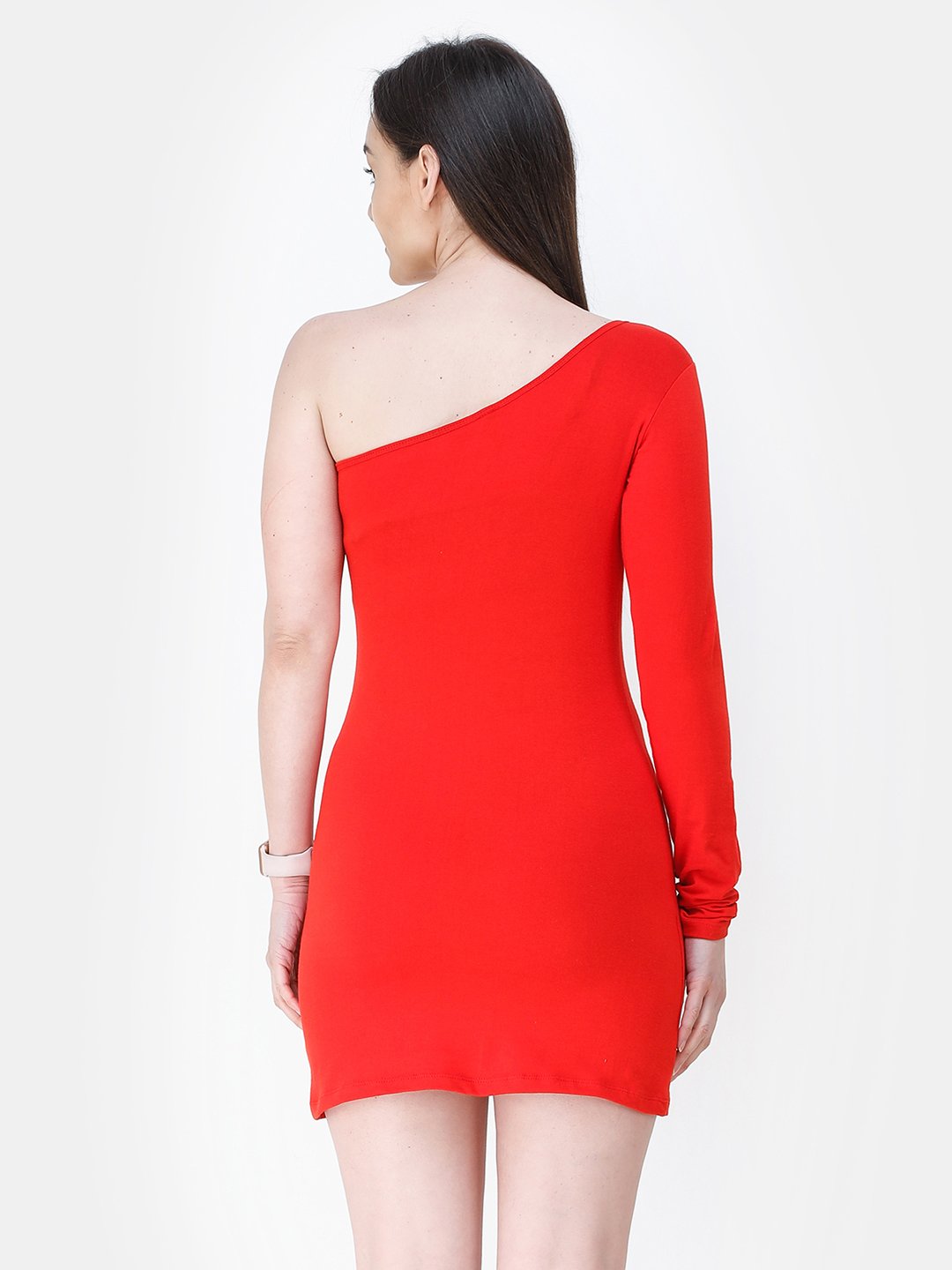 Red Solid Dress