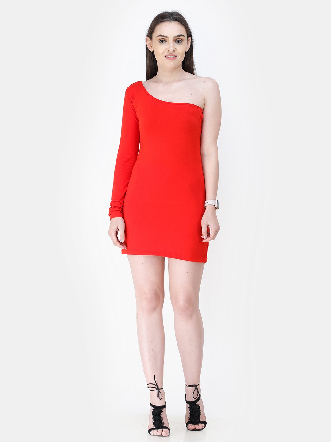 Red Solid Dress