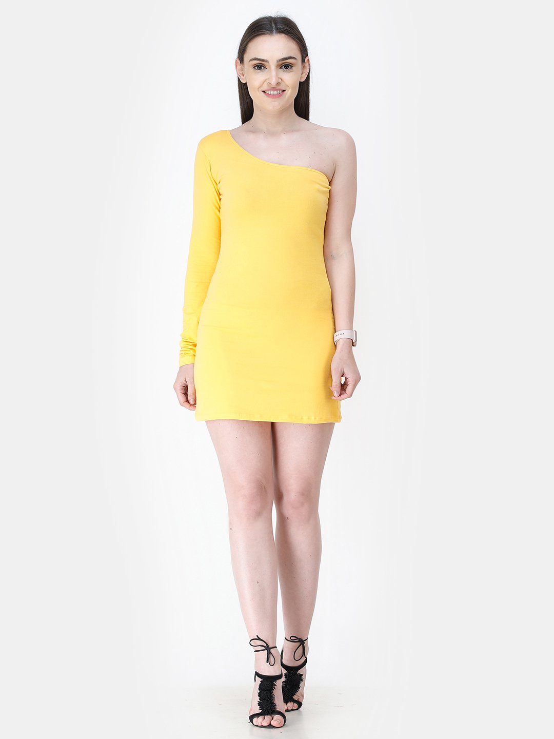 Yellow Solid Dress