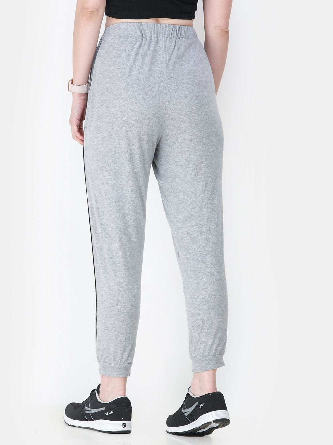 Grey Solid Track Pants