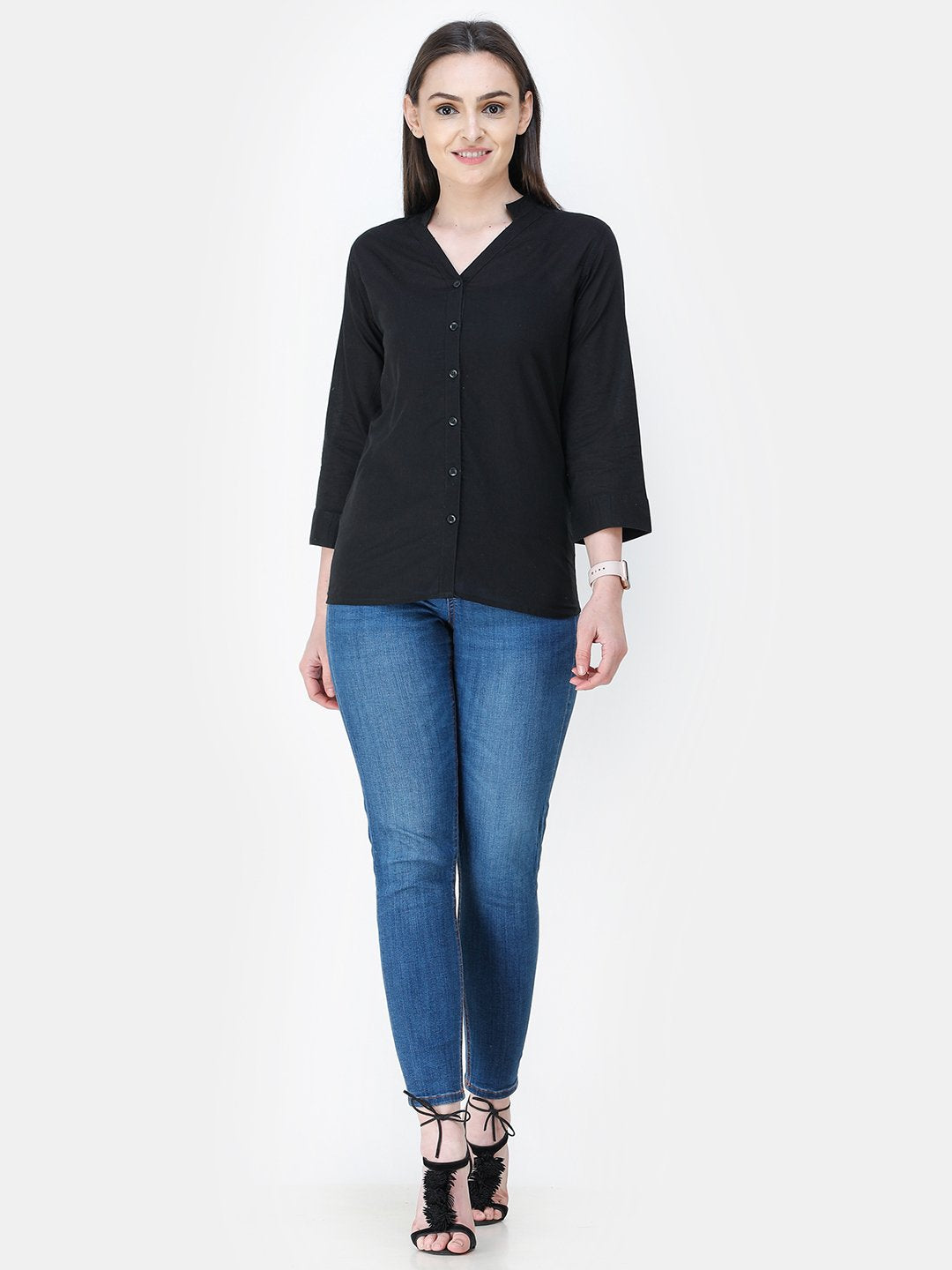 SCORPIUS Black V neck shirt