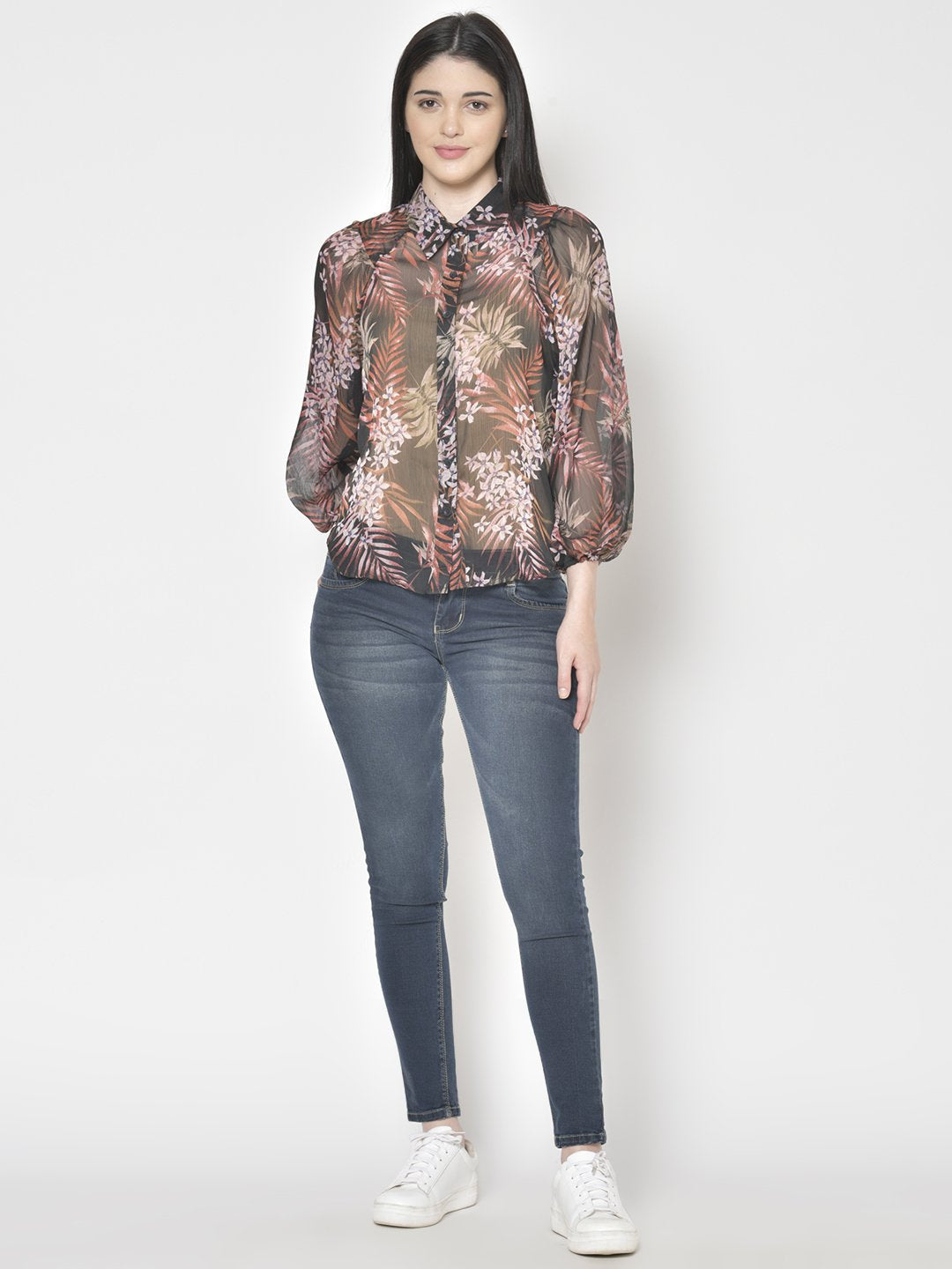 Cation Black Printed Shirt