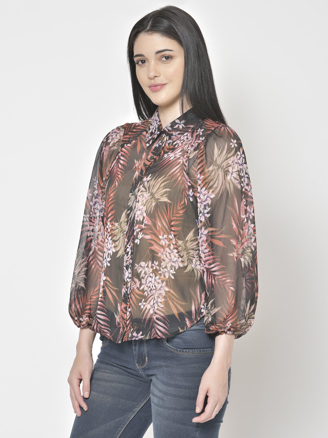 Cation Black Printed Shirt