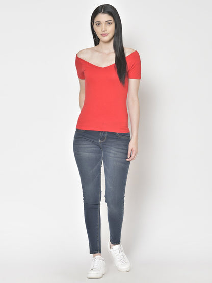 Cation Red Solid Top