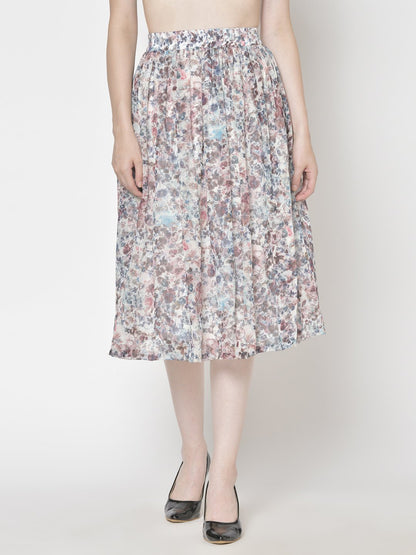 Printed Midi Skirt
