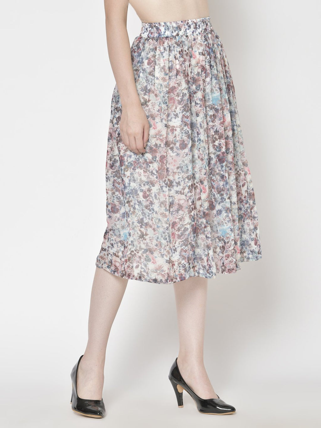 Printed Midi Skirt
