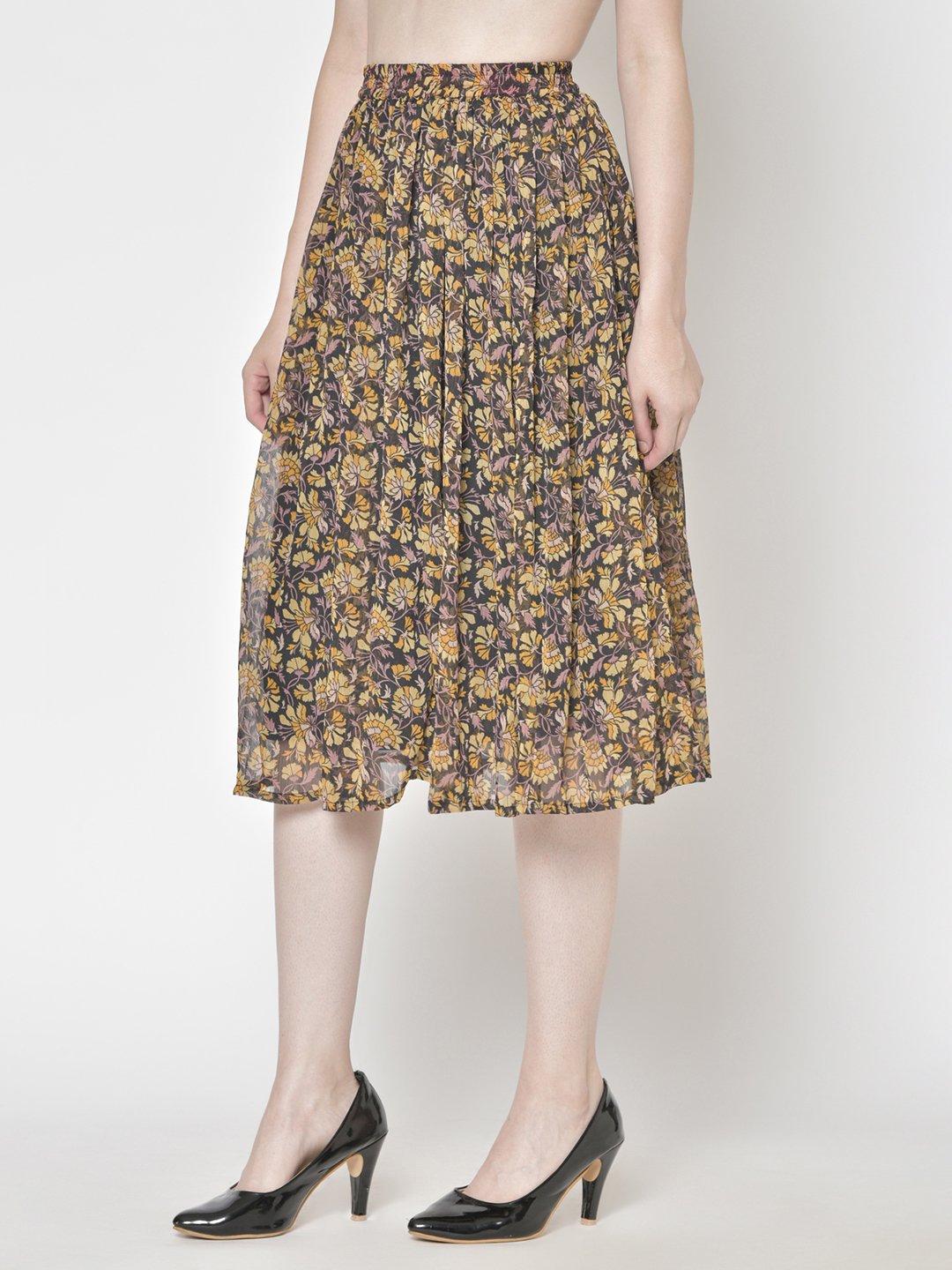 Printed Midi Skirt