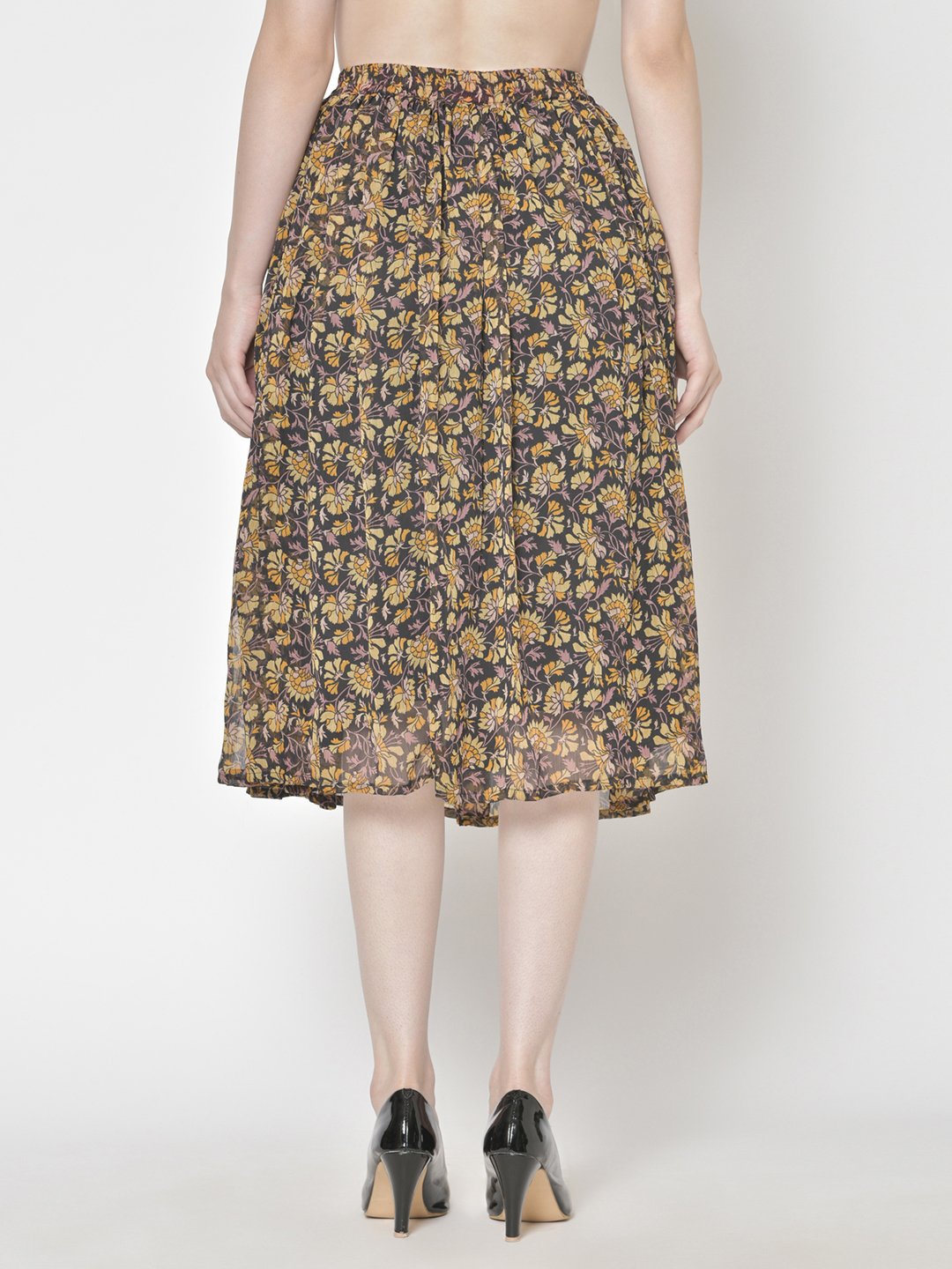 Printed Midi Skirt